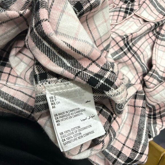 Charter Club Cotton Plaid Flannel Nightshirt, Created for Macy's - Winter White - Picture 4 of 4